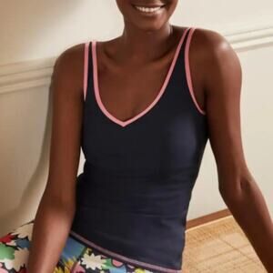 Boden Bettina Active Tank, Navy, Size 10